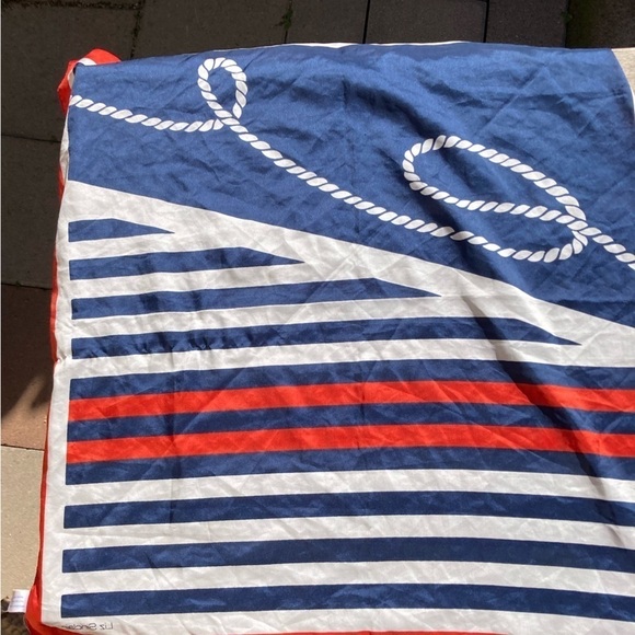 Liz Sinclair Red White Blue Rope Lasso Handkerchief One Size Made in Italy Light - Picture 1 of 10
